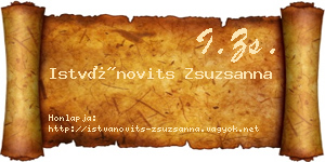 Istvánovits Zsuzsanna névjegykártya